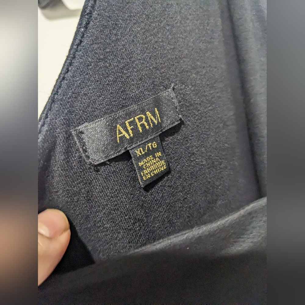 AFRM Black One-Shoulder Asymmetrical Mini Dress - Picture 2 of 3